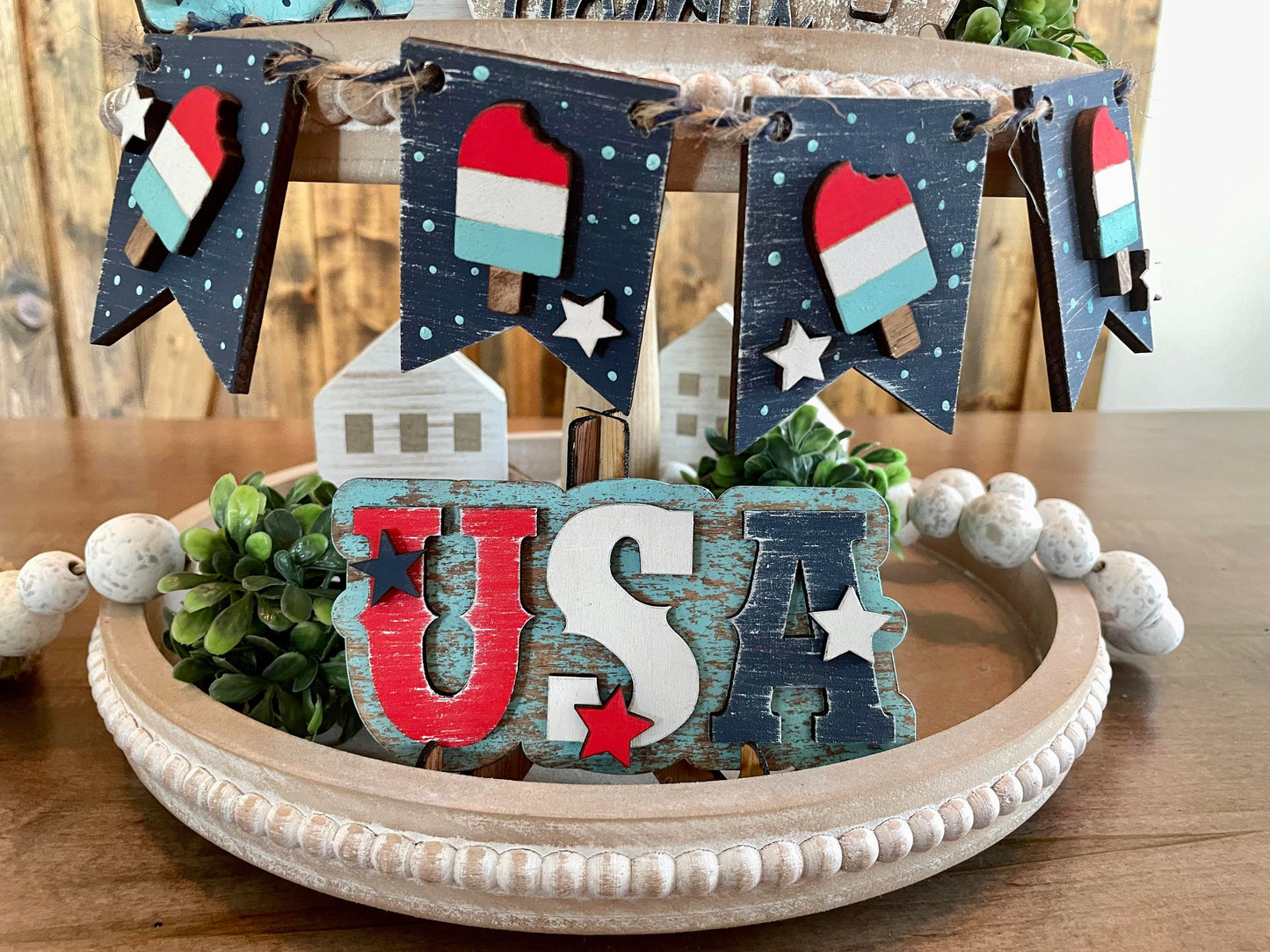 3D Tiered Tray Decor - Sweet Land of Liberty