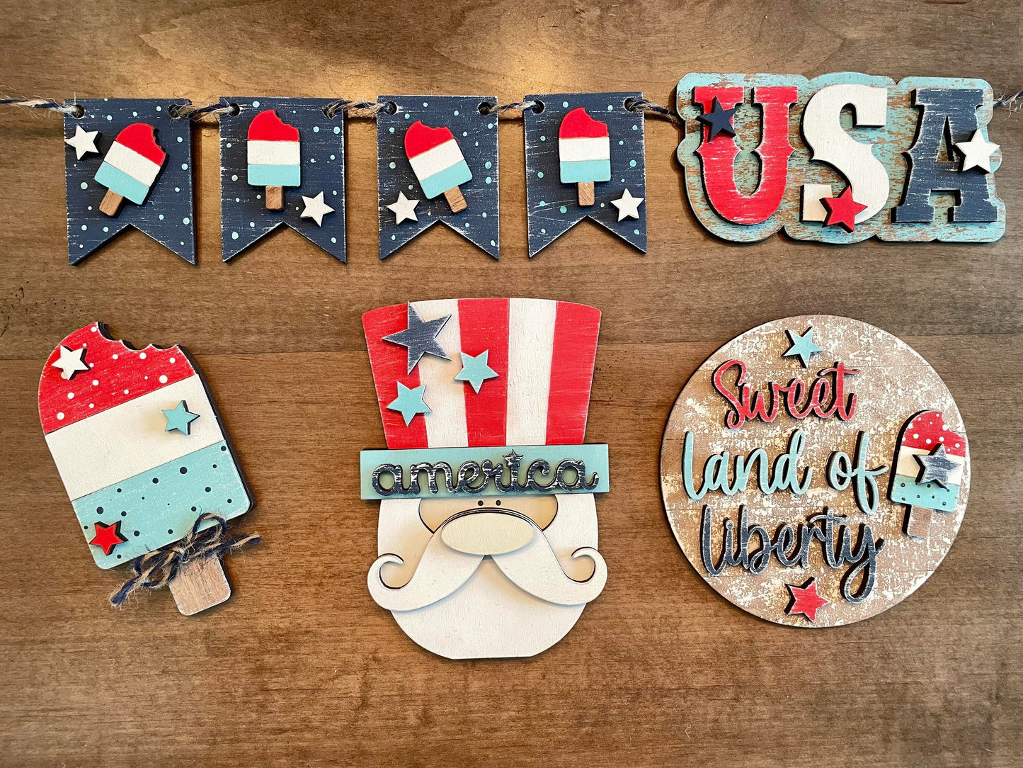 3D Tiered Tray Decor - Sweet Land of Liberty