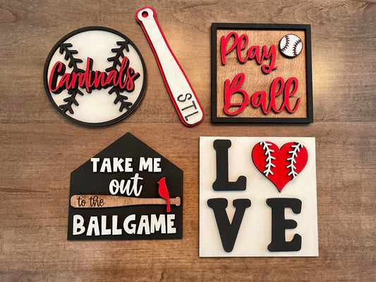 3D Tiered Tray Decor - Baseball - Take me out to the Ballgame