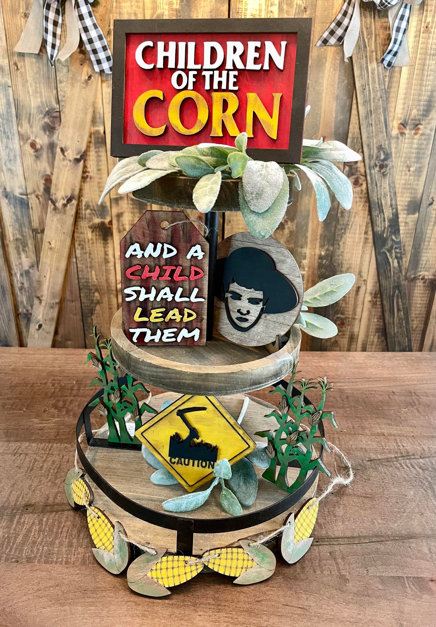 3D Tiered Tray Decor - Corn Children