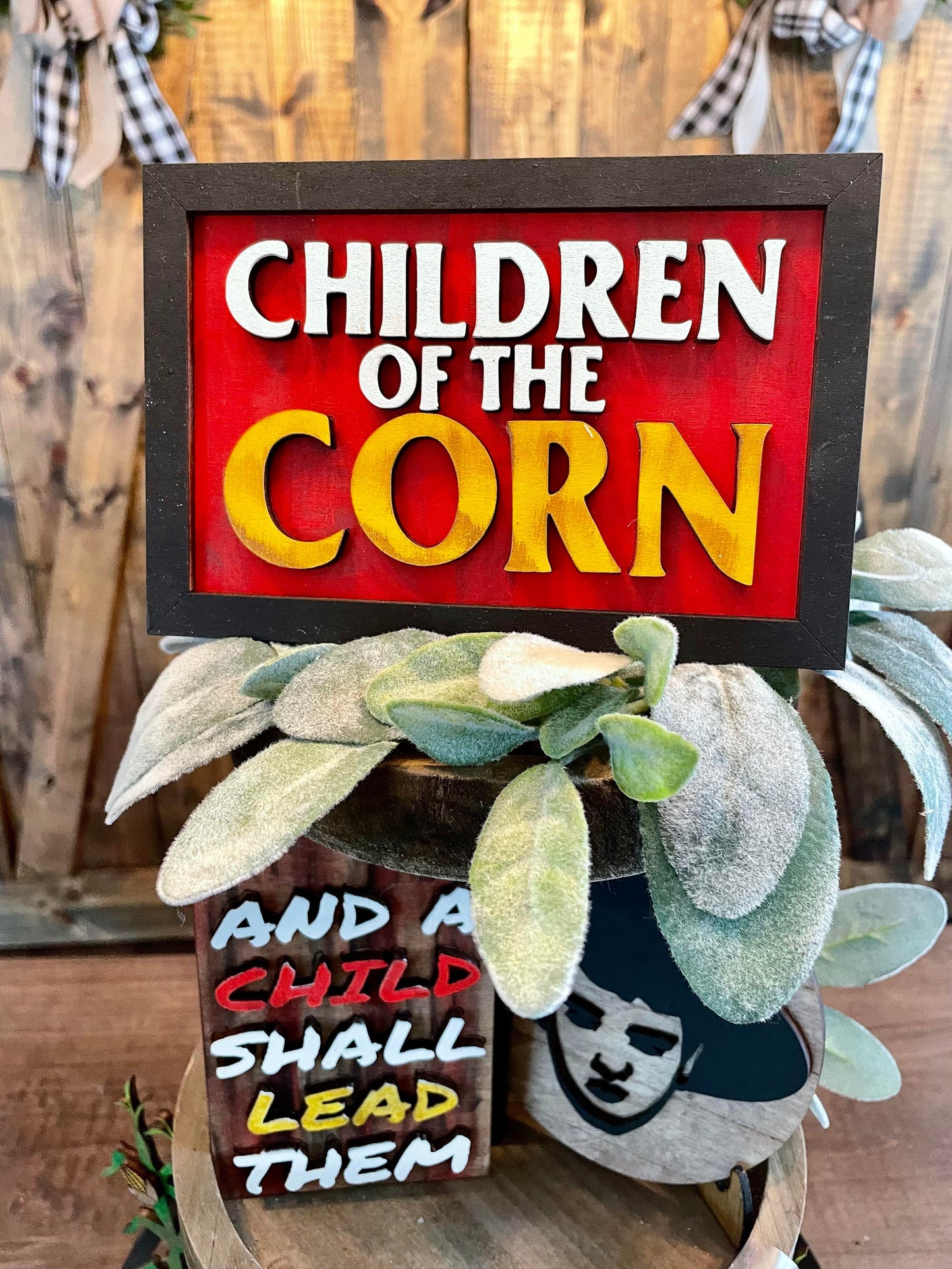 3D Tiered Tray Decor - Corn Children