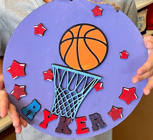 3D Basketball/Hoop with Name