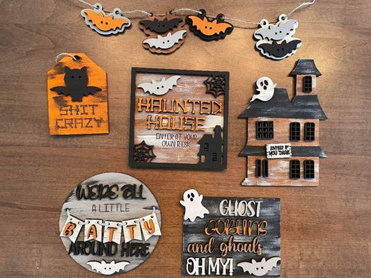 3D Tiered Tray Decor - Haunted House