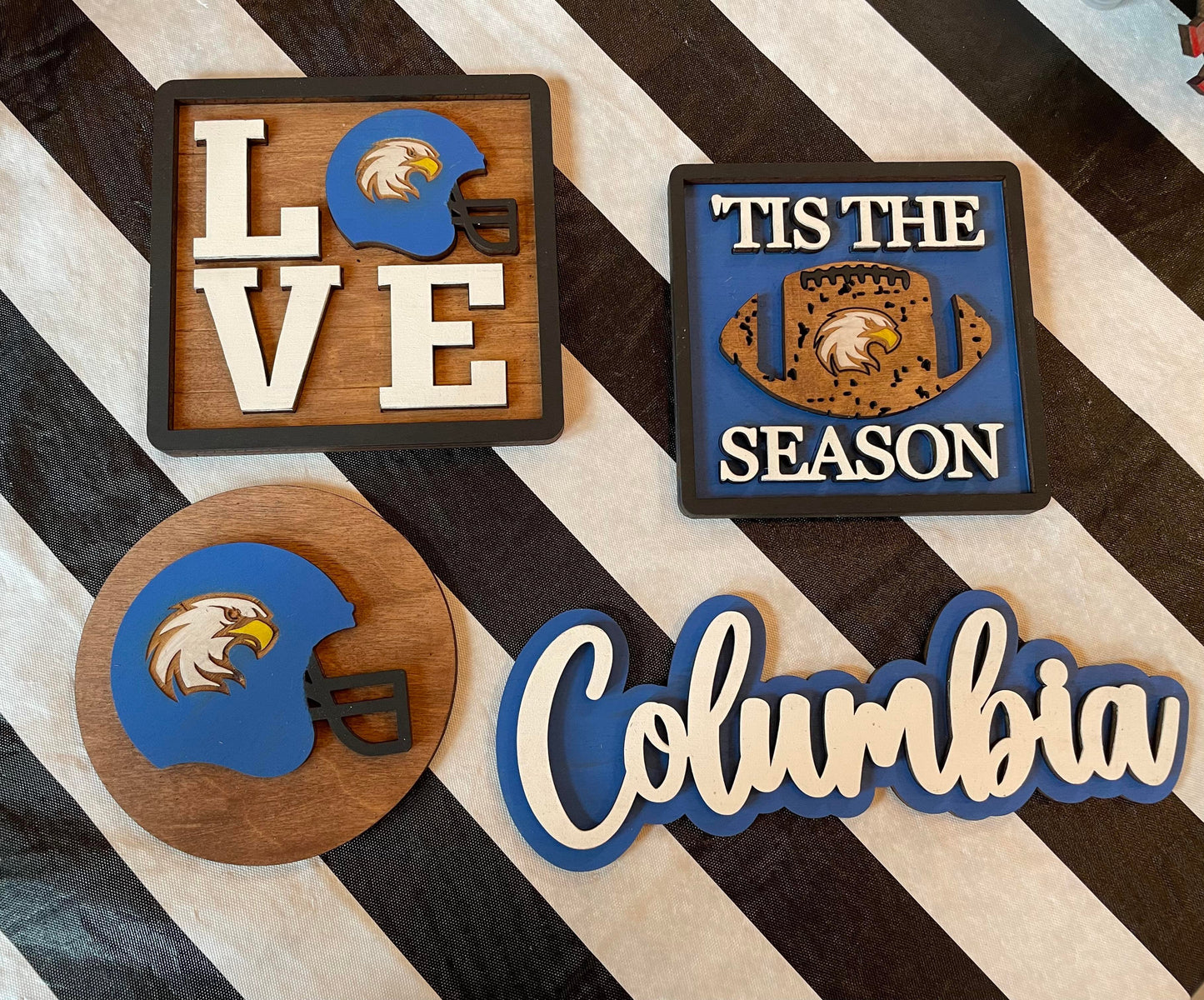 3D Tiered Tray Decor - Football Columbia