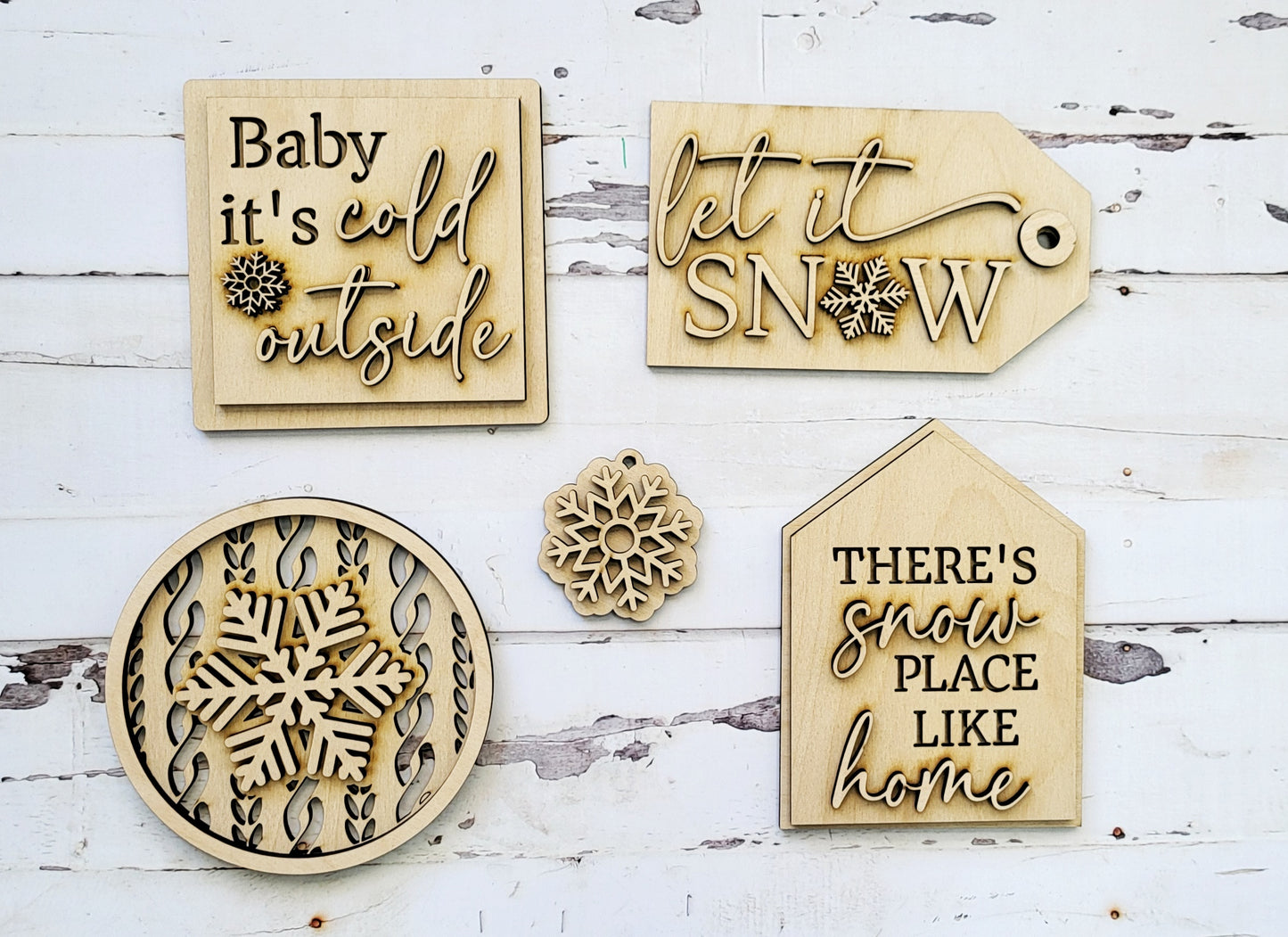 3D Tiered Tray Decor - Baby it's cold outside