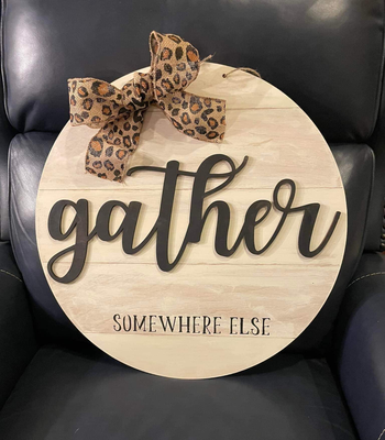 3D Door hanger Gather Somewhere else