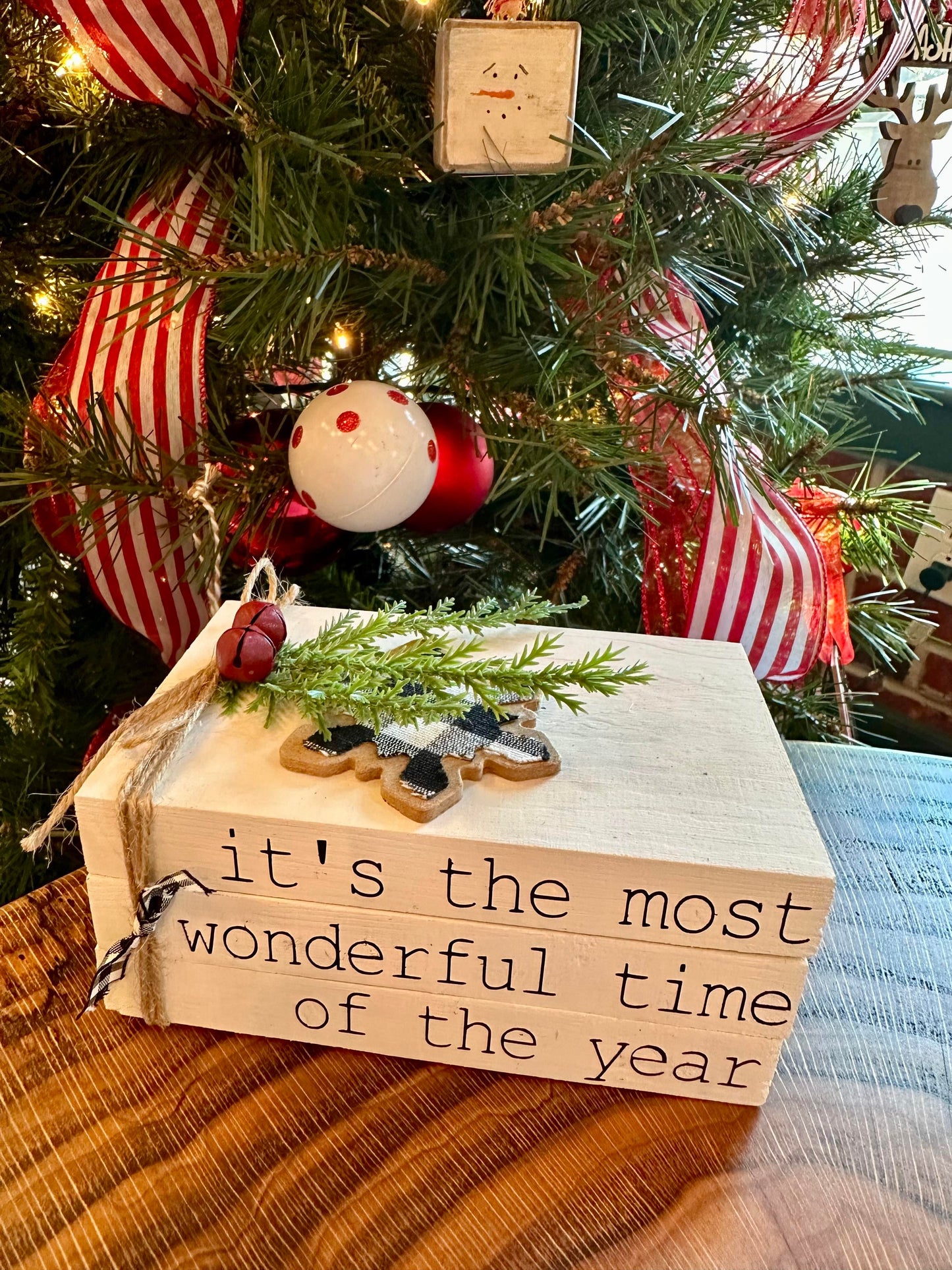 Tiered Tray Mini Book Stack - It's the most wonderful time of the year