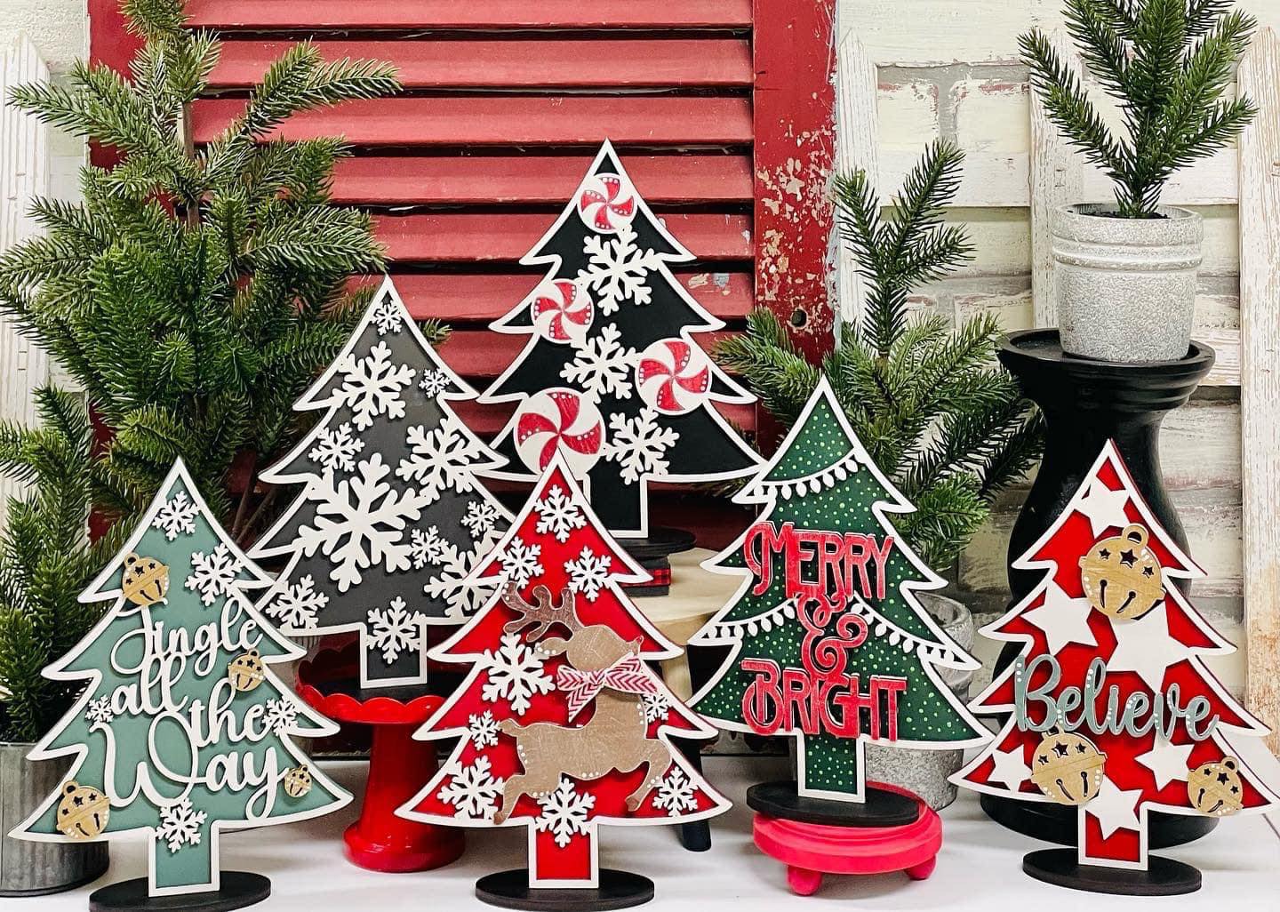 3D Decorative Standing Christmas Tree