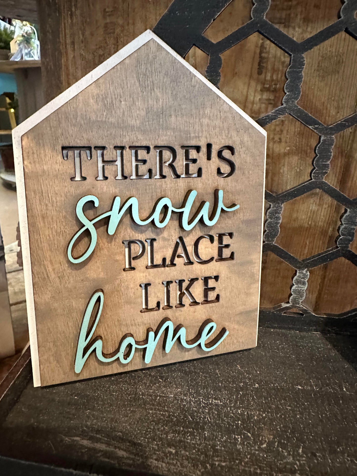 3D Tiered Tray Decor - Winter There's snow place like home