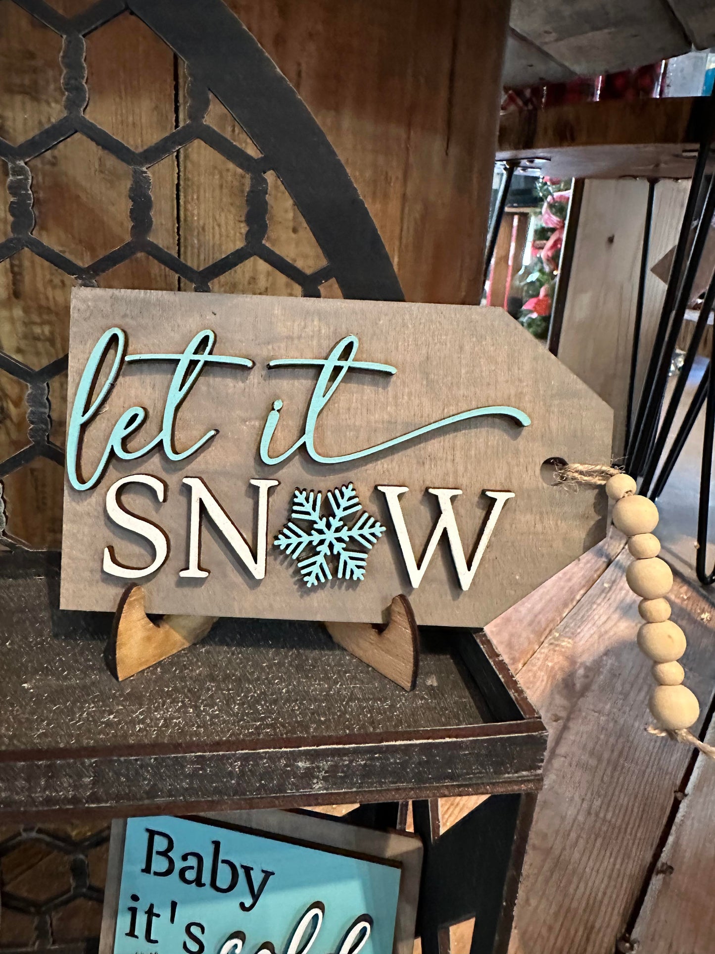 3D Tiered Tray Decor - Winter There's snow place like home