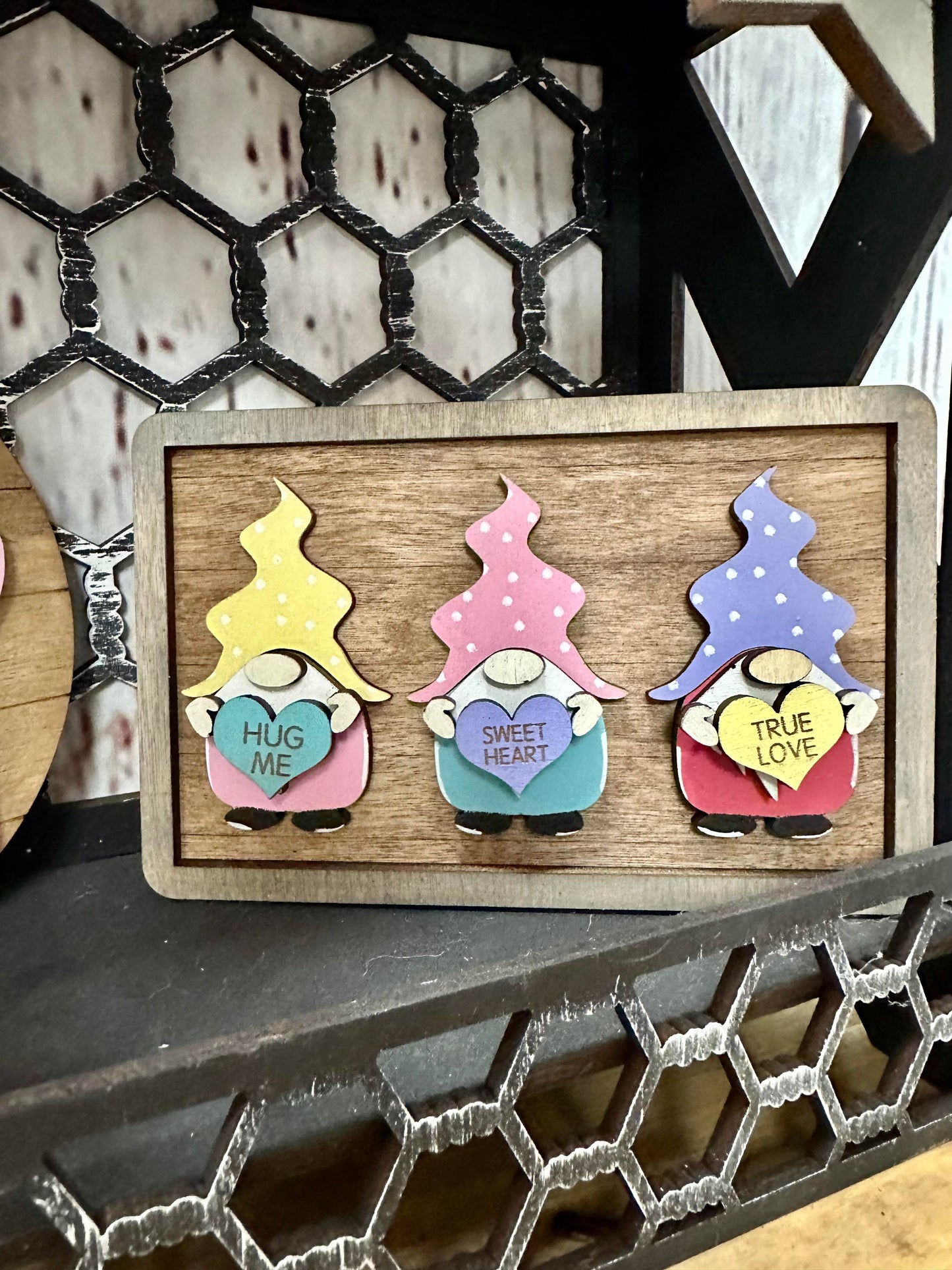 3D Tiered Tray Decor - Be my Gnome Valentine's Day