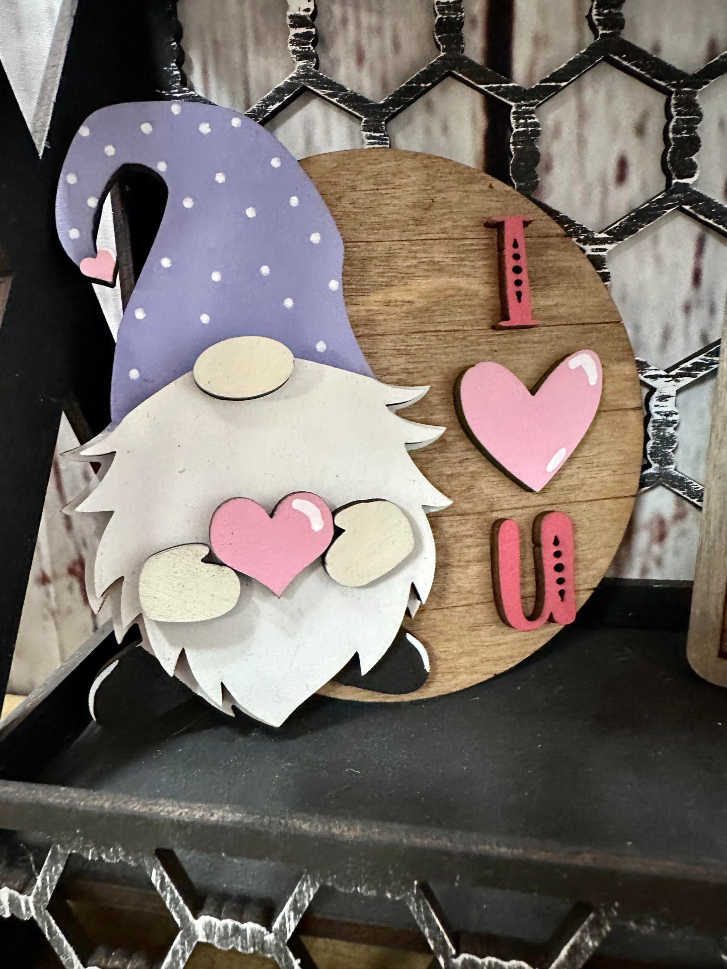 3D Tiered Tray Decor - Be my Gnome Valentine's Day