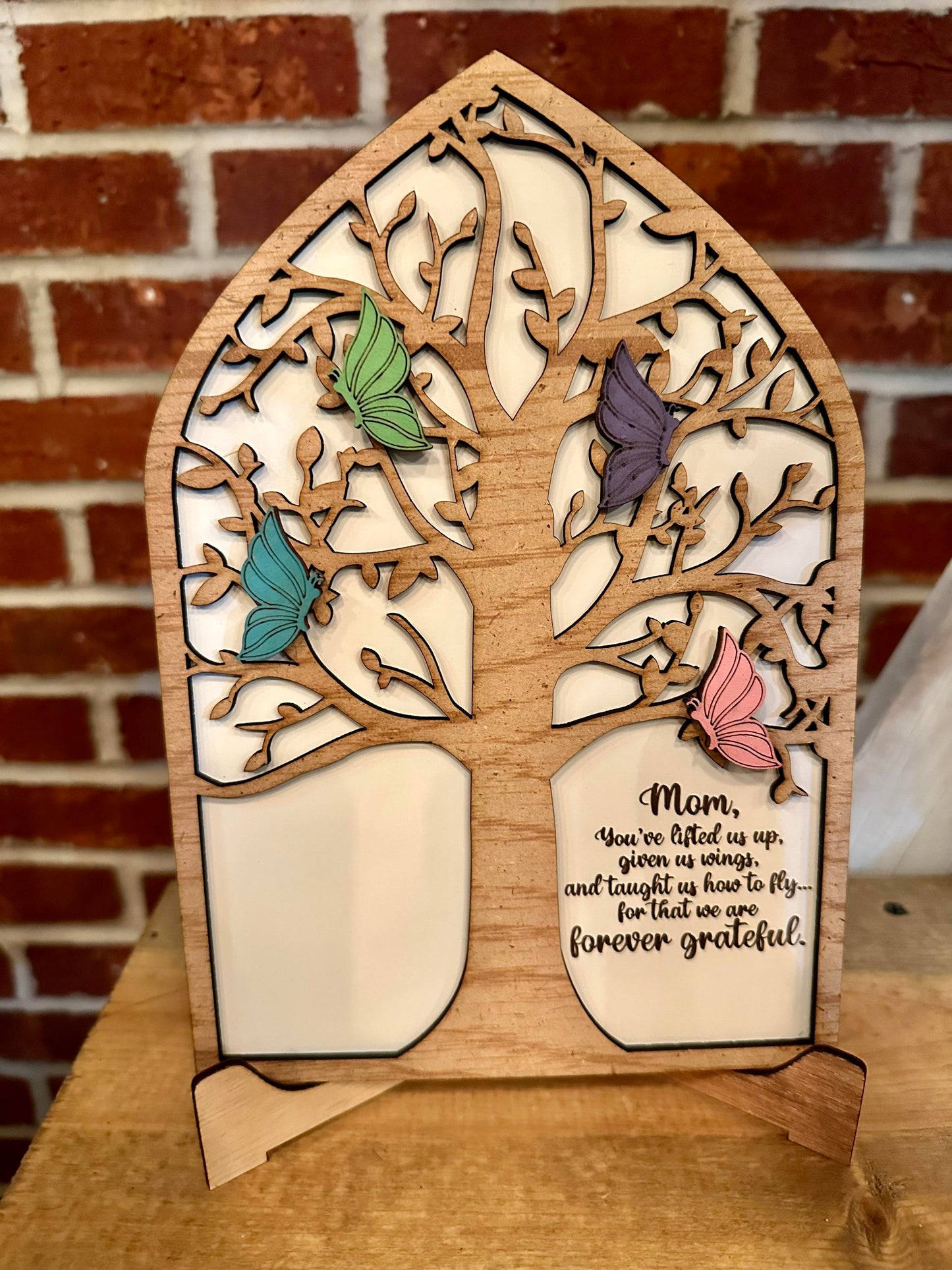 3D Customizable Tree with Butterflies - You lifted us up