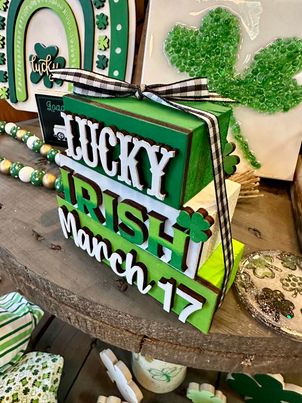 3D Boxy Book Stack - St Patricks