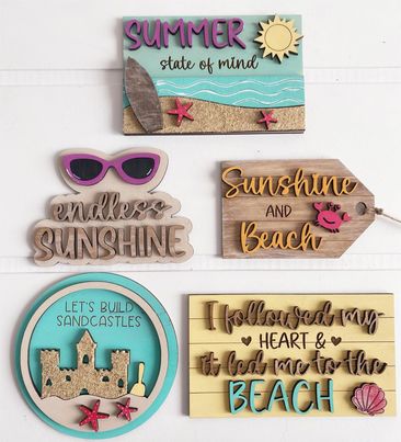 3D Tiered Tray Decor - Sunshine and Beach