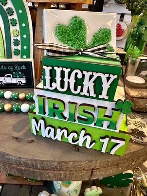 3D Boxy Book Stack - St Patricks