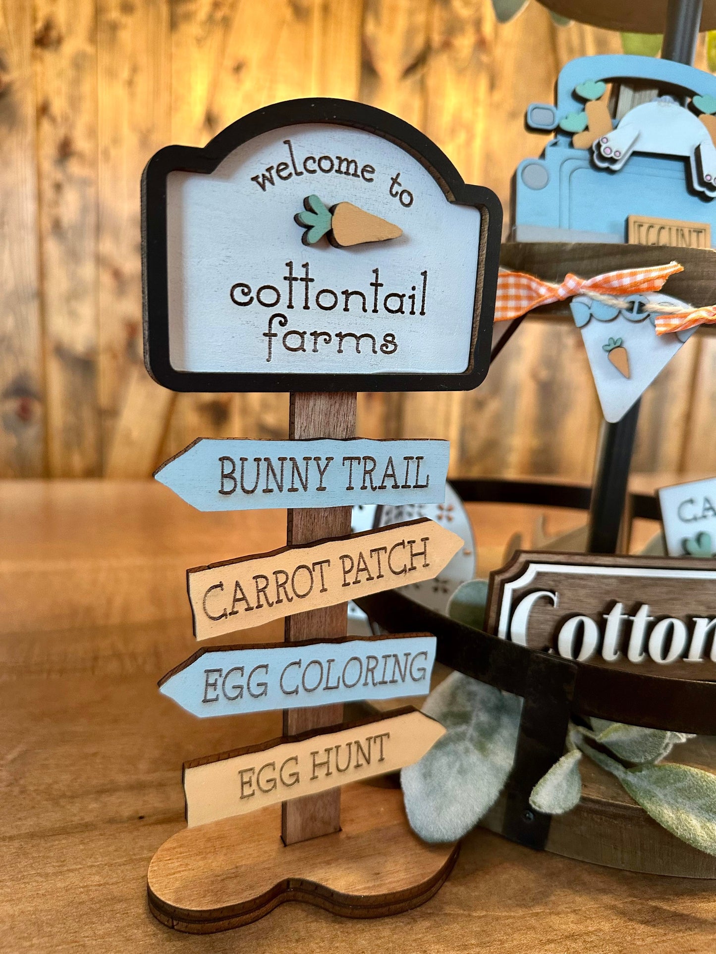 3D Tiered Tray Decor - Cottontail Lane