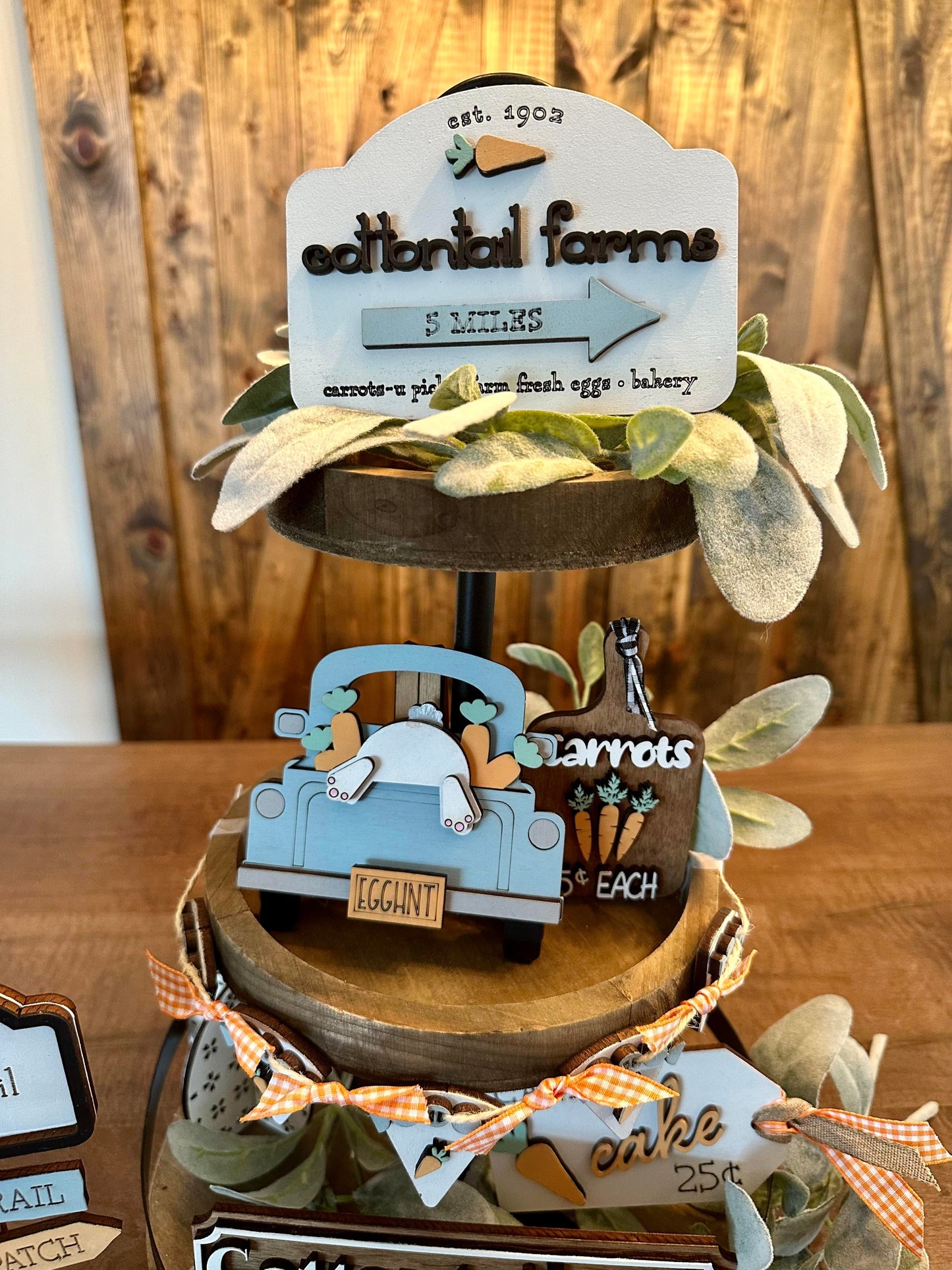 3D Tiered Tray Decor - Cottontail Lane