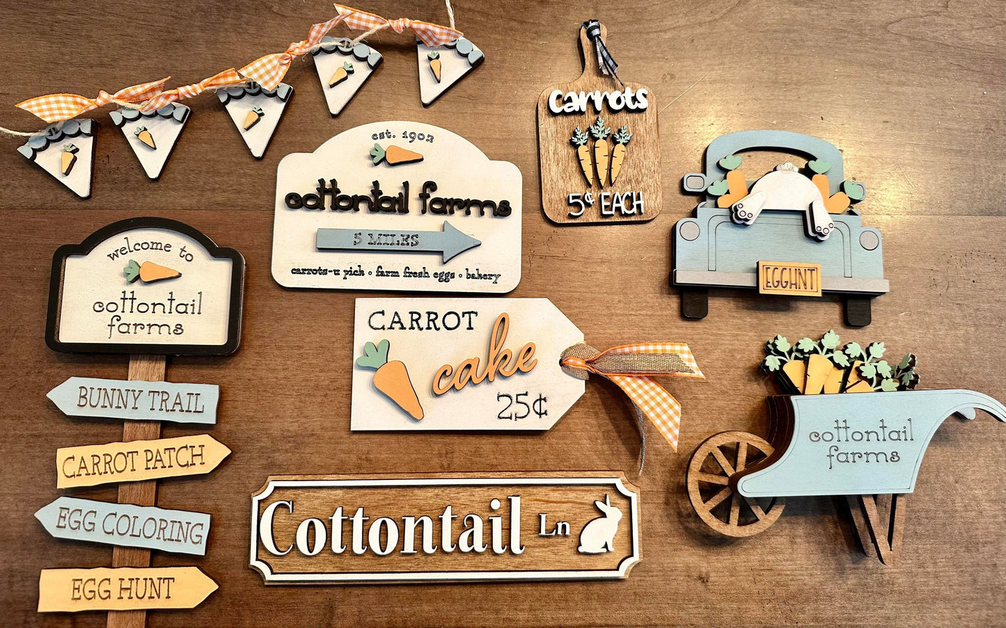 3D Tiered Tray Decor - Cottontail Lane