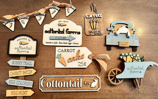 3D Tiered Tray Decor - Cottontail Lane