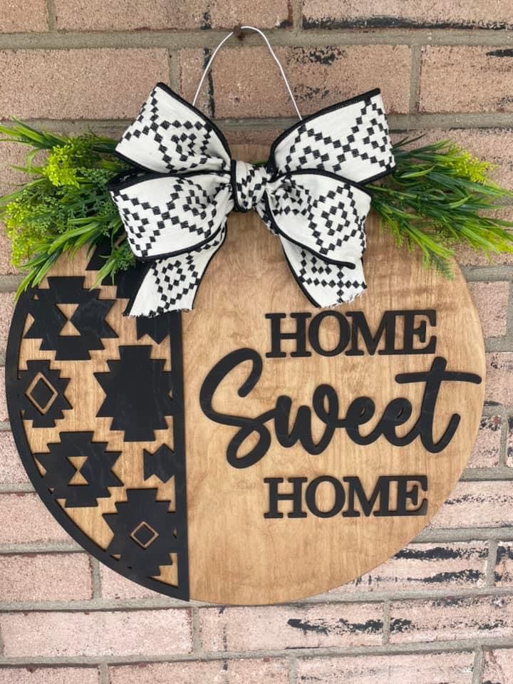 3D Door hanger - Aztec Home Sweet Home