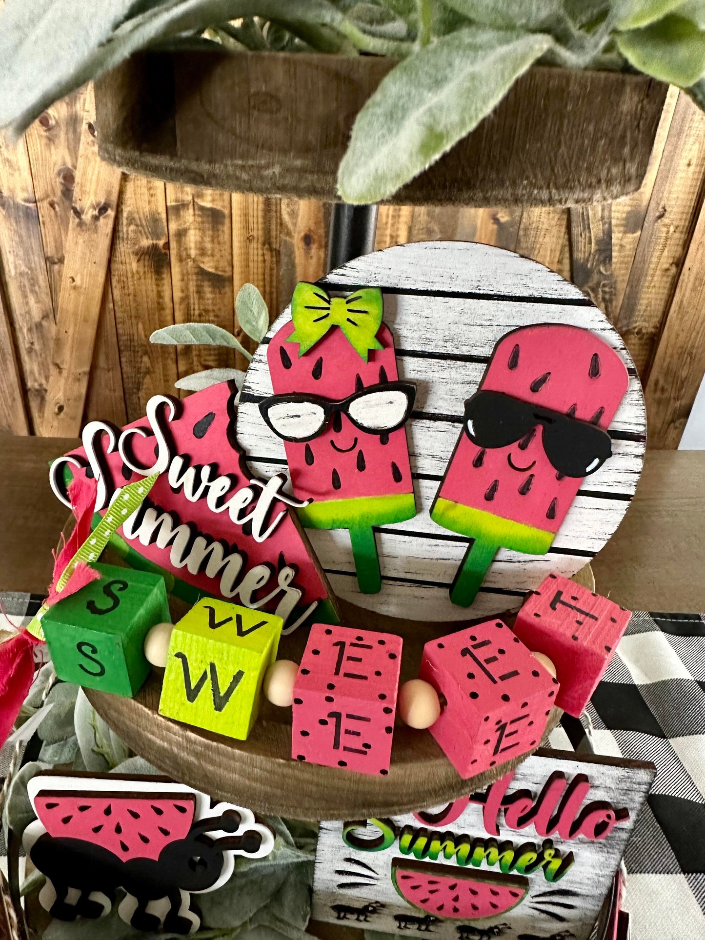 3D Tiered Tray Decor - Watermelon Sweet Summertime