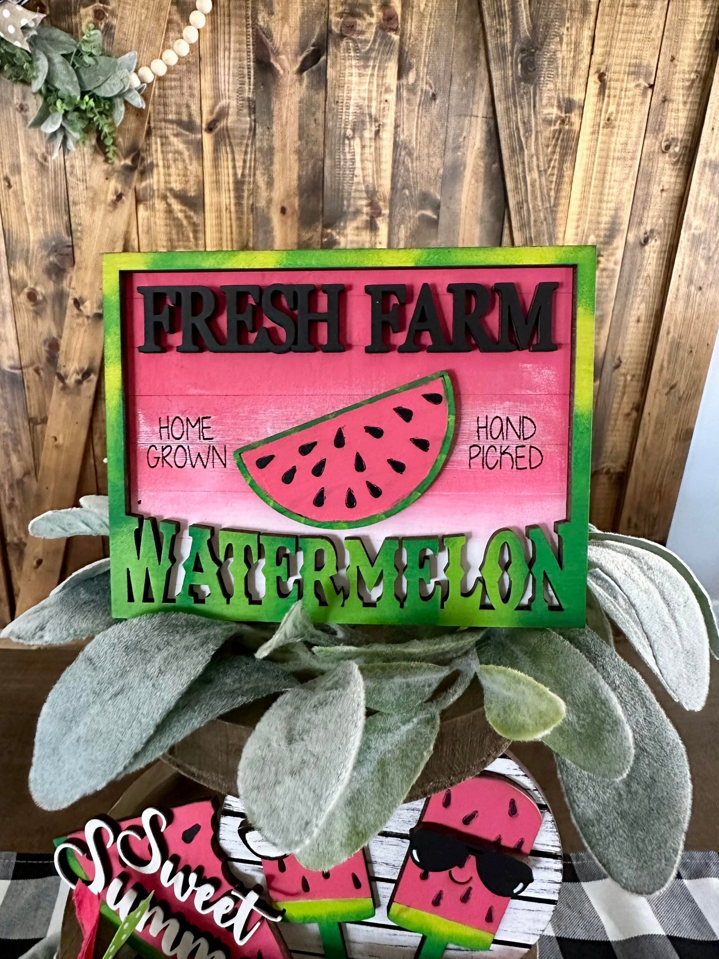3D Tiered Tray Decor - Watermelon Sweet Summertime