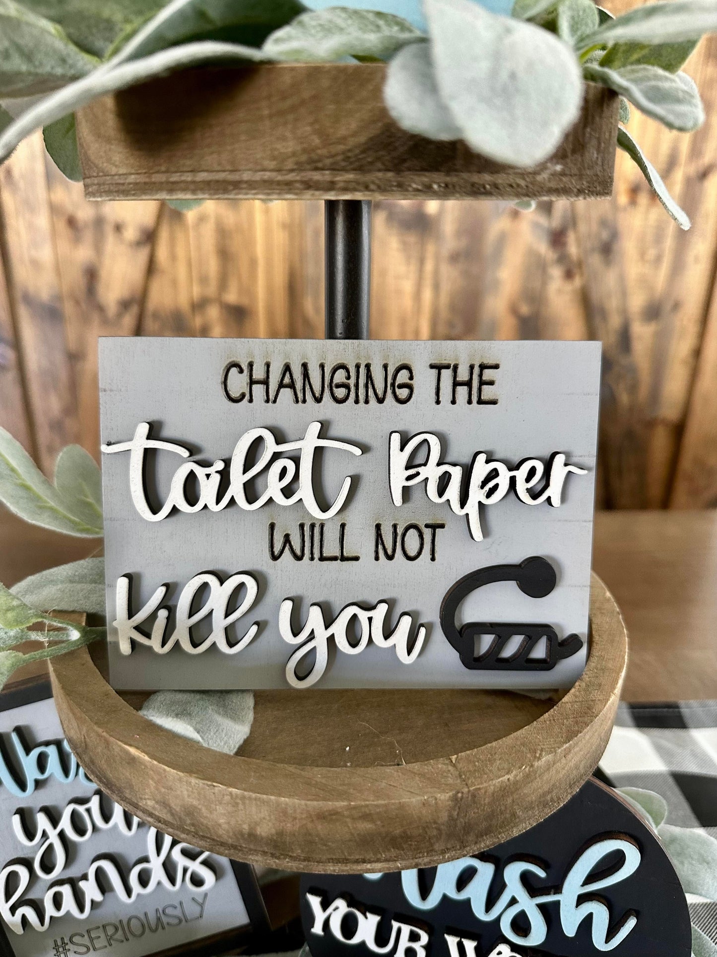 3D Tiered Tray Decor - Relax and Unwind