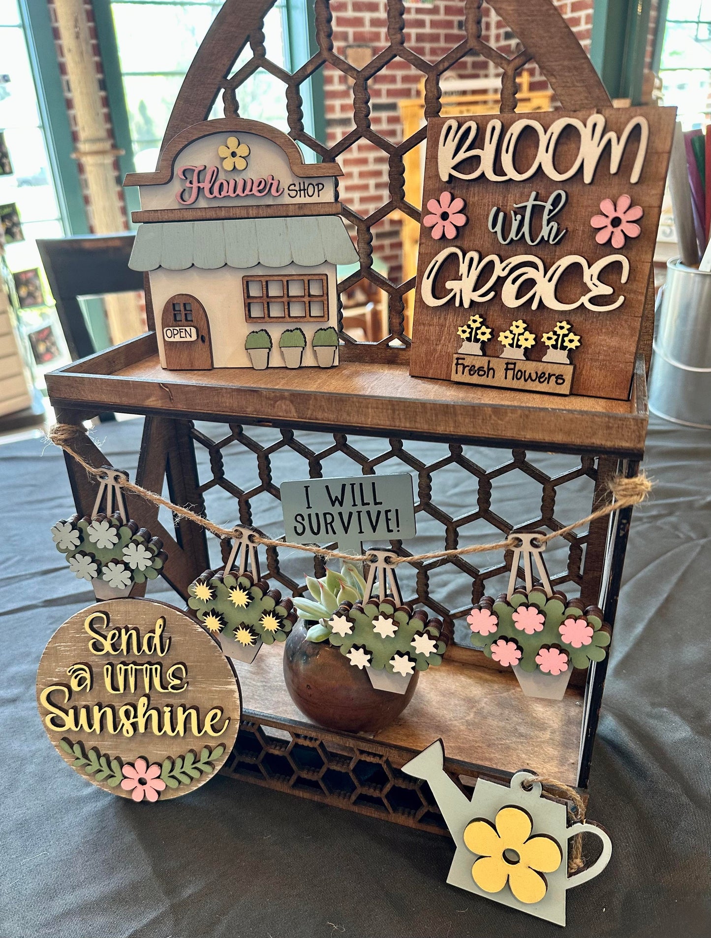 3D Tiered Tray Decor - Flower shop