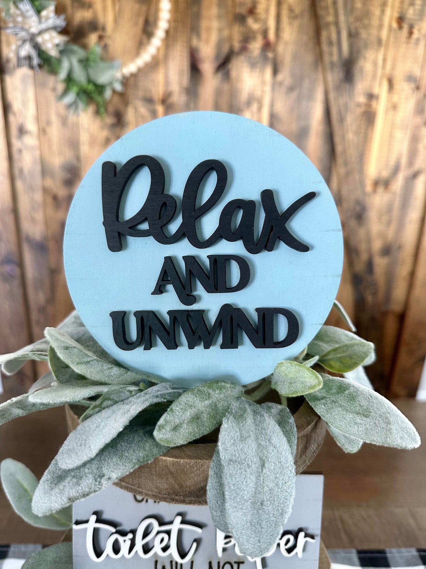 3D Tiered Tray Decor - Relax and Unwind