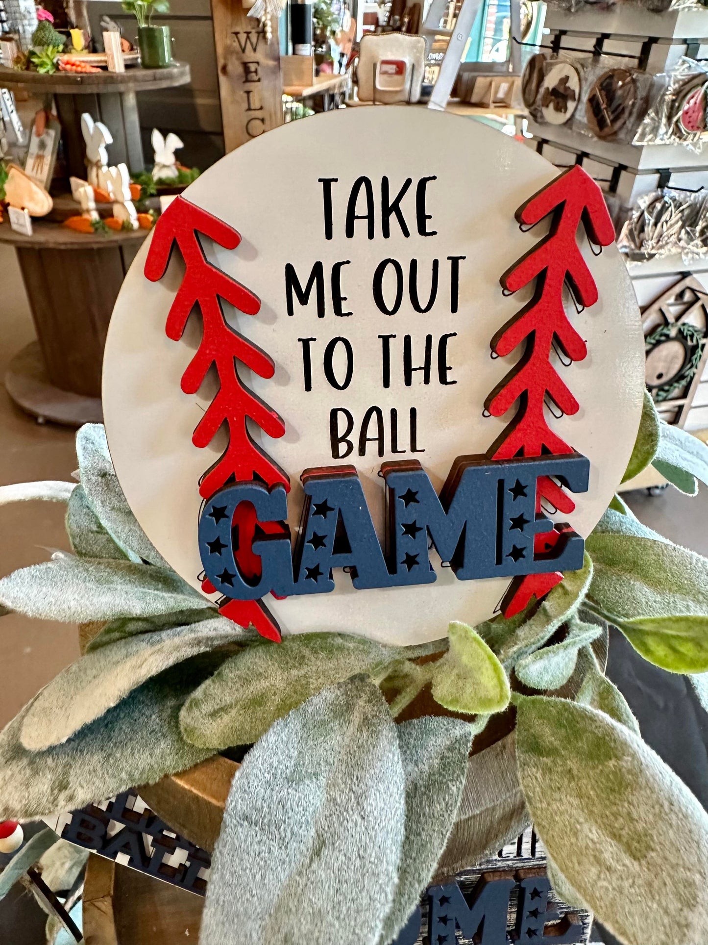 3D Tiered Tray Decor - Baseball - No Place like home