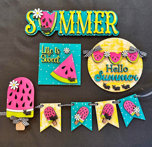 3D Tiered Tray Decor - Summer Watermelon Ant