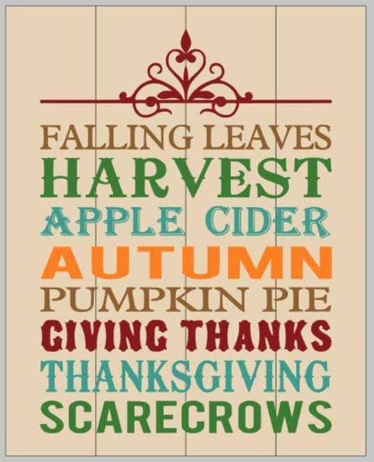 Falling leaves Harvest Apple Cider
