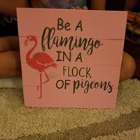 Be a flamingo in a flock of pigeons