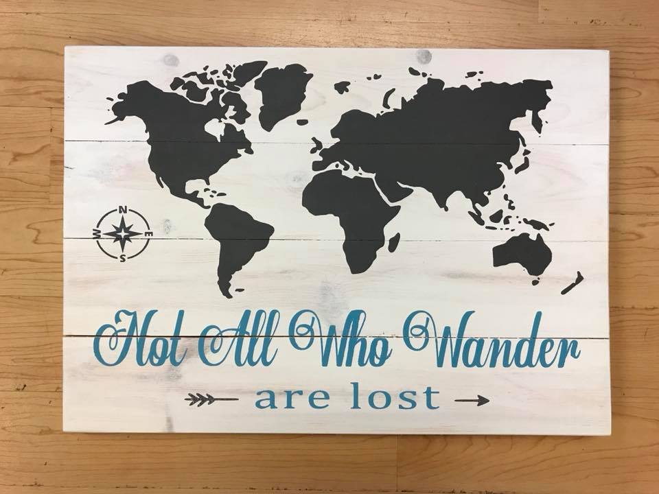 Not all who wander are lost world map