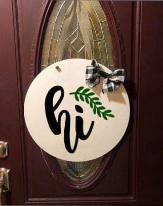 Door hanger Hi with leaf