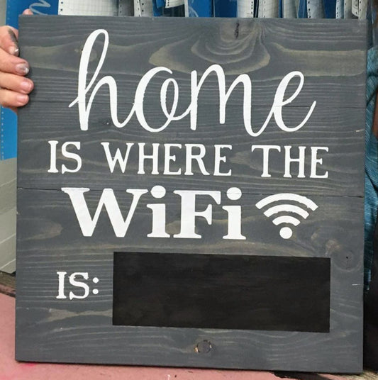 Home is where the wifi is: - Chalkboard password