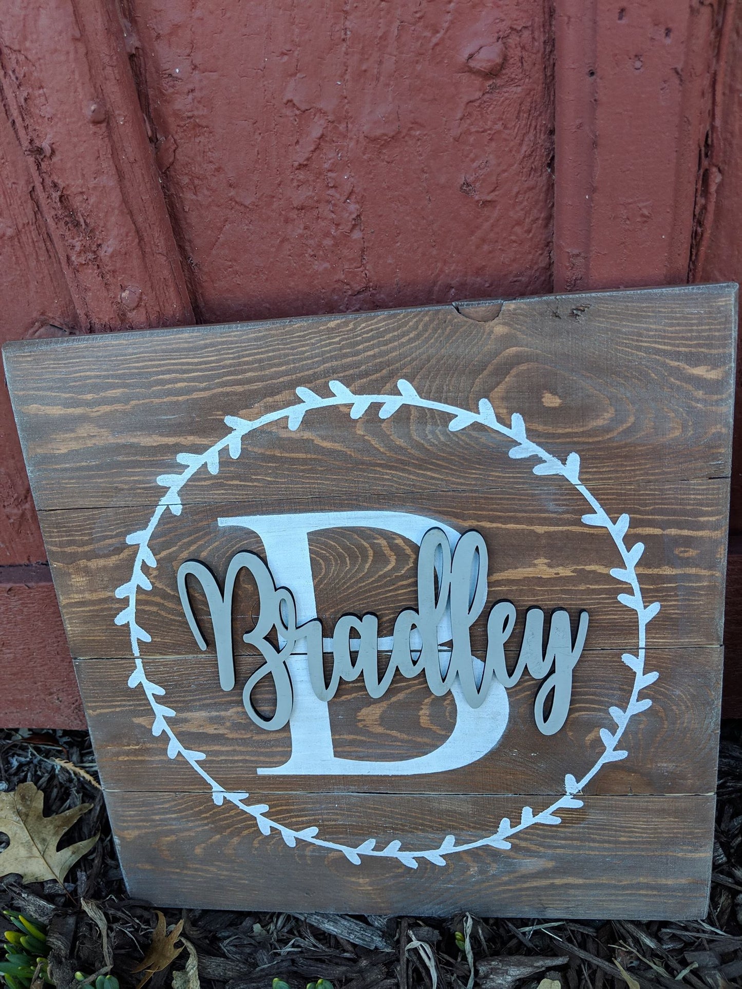 3D Wreath with family name