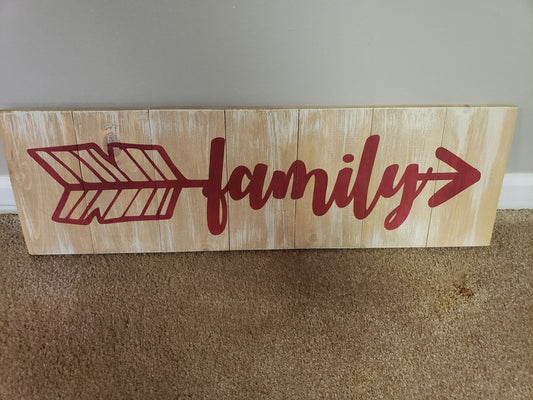 Family with arrow