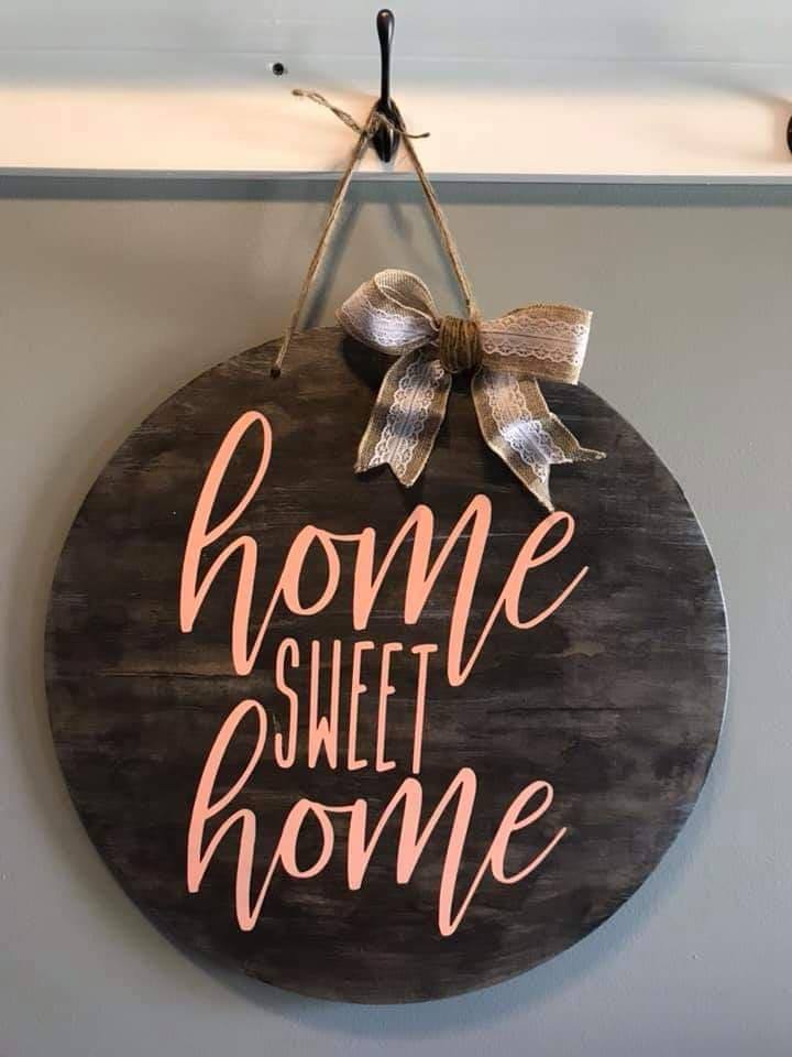 Door hanger home sweet home