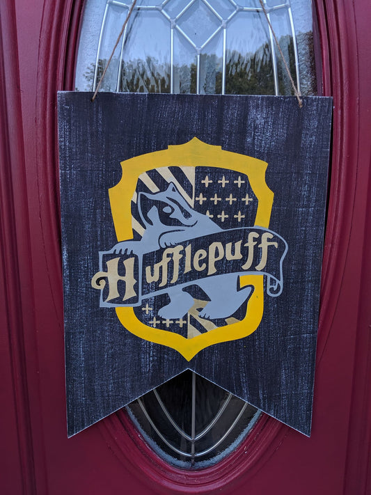 Door hanger Banner - HP Hufflepuff Crest
