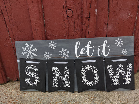 3D Banner Let it snow