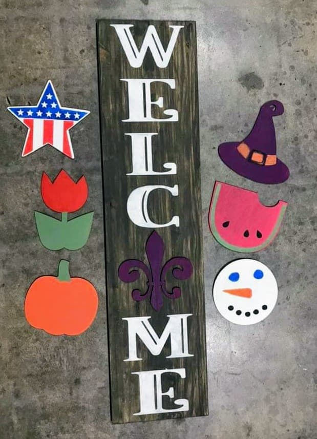 3D Welcome porch Interchangeable (Curls with slit)