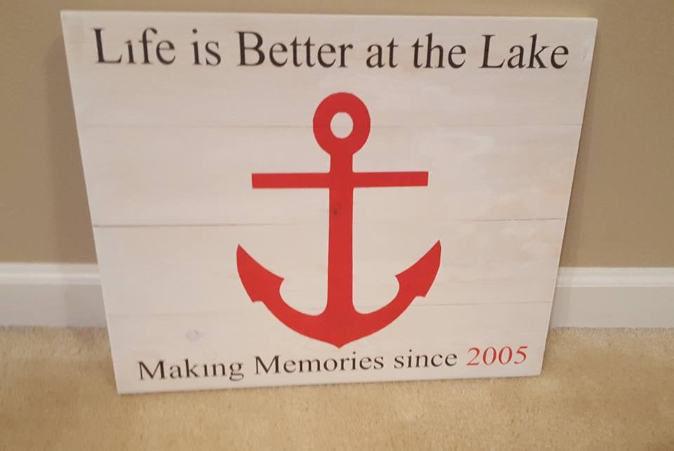 Life is better at the lake-Last name and date