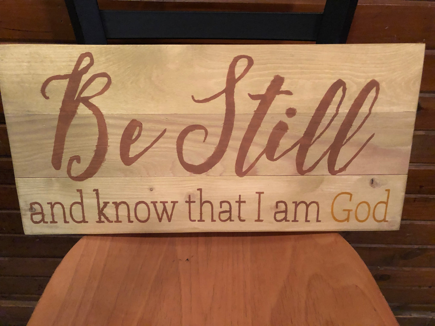 Be still and know that I am God