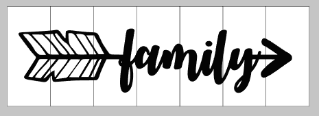 Family with arrow