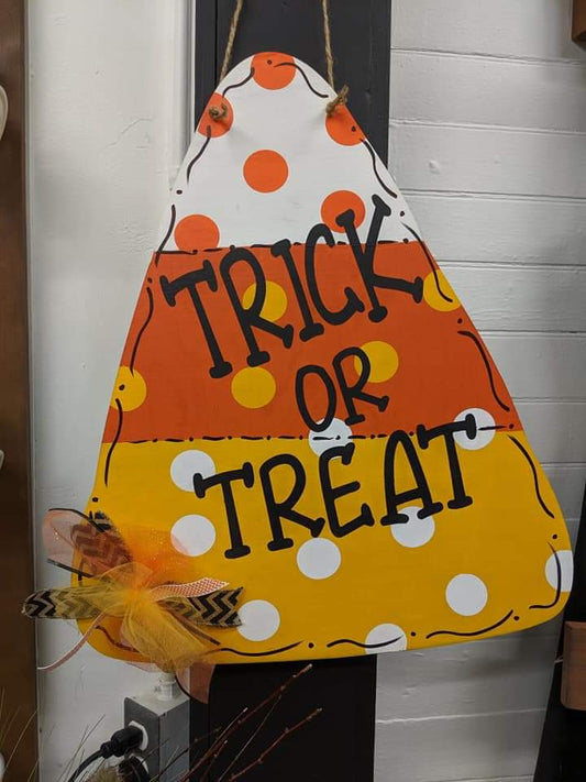 Door hanger Candy Corn-Trick or Treat