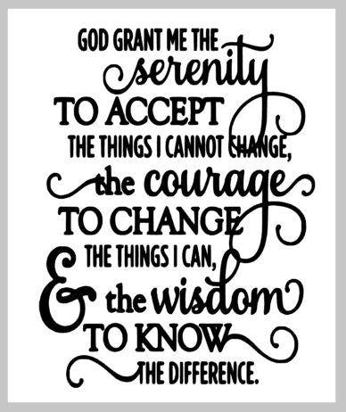 God grant me the serenity