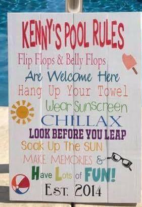 Pool Rules with family name