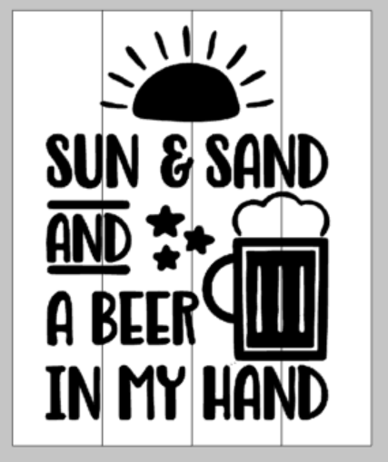 sun and sand and a beer in my hand